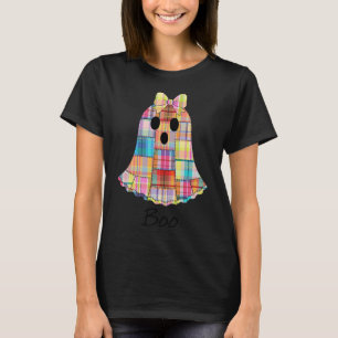 T-shirt Filles Patchwork Fantôme Halloween coloré Madras P
