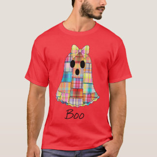 T-shirt Filles Patchwork Fantôme Halloween coloré Madras P