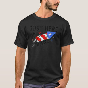 T-shirt Filles Pirate Le 4 Juillet Je suis juste ici pour
