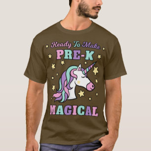 T-shirt Filles PréK Retour À L'École Magique Unicorne Cade