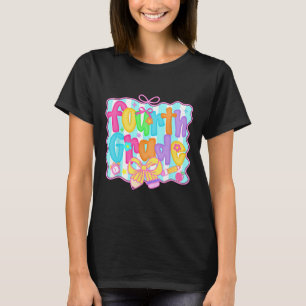 T-shirt Filles Préparatoires Retour à l'École 4e Année Coq