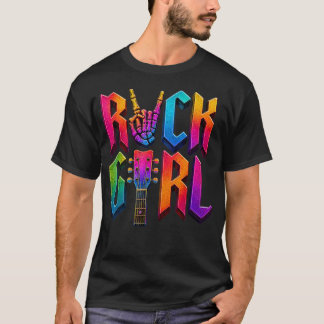 T-shirt Filles Rock Rock'N Roll Fille Rock On Squelette