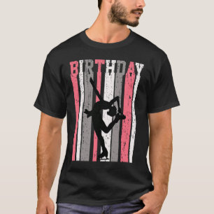 T-shirt Filles Rose Cute Patinage sur glace Anniversaire P