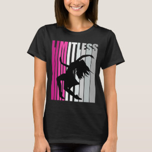 T-shirt Filles Rose Danse Illimitée Musicale Danseuse Rétr