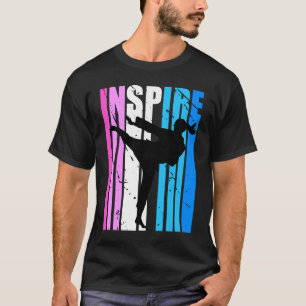 T-shirt Filles Rose Inspirer Karaté Anniversaire Motivatio