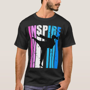 T-shirt Filles Rose Inspirer Karaté Anniversaire Motivatio