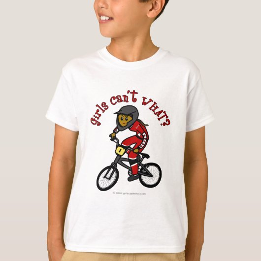T-shirt Filles rouges foncées BMX (Devant)