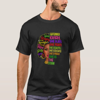 T-shirt Filles Septembre Fille Elle Étouffe & prie Anniver