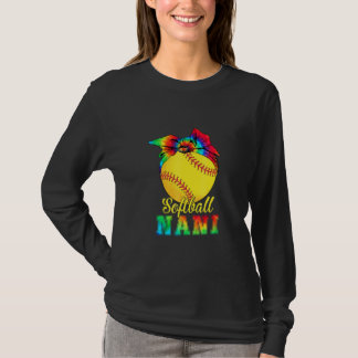 T-shirt Filles Softball Nani Tie Dye Softball Da de la mèr