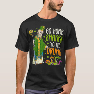 T-shirt Filles St Patrick Snakes Go Home Vous êtes Drunk F
