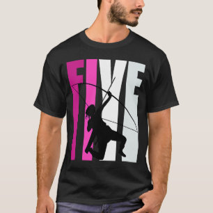 T-shirt Filles tir à l'arc Anniversaire 5e Archer Queen Bo