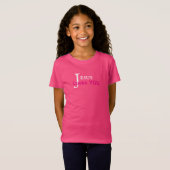 T-Shirt Filles Top Jésus Vous aime (Devant entier)