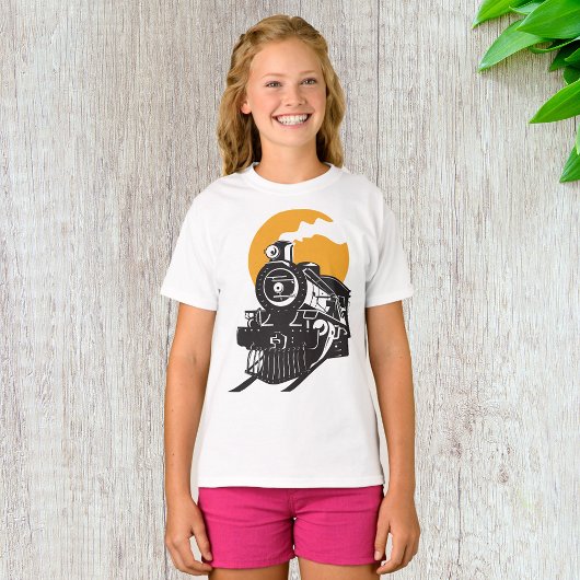 T-Shirt Filles Train à Vapeur