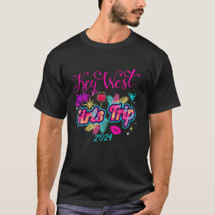 T-shirt Filles Trip Key West 2024 Beach Womens Weekend Bir