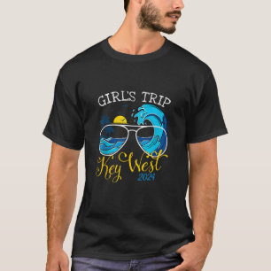T-shirt Filles Trip Key West 2024 Beach Womens Weekend Bir