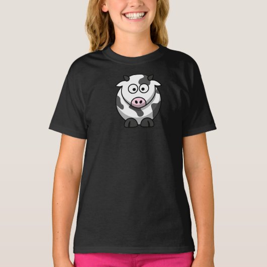 T-shirt filles vaches de dessin (Devant)