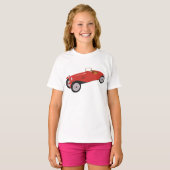 T-shirt filles voiture rouge classique (Devant entier)