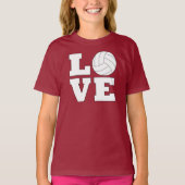 T-shirt Filles Volleyball AMOUR Sports Couleur d'équipe pe (Devant)