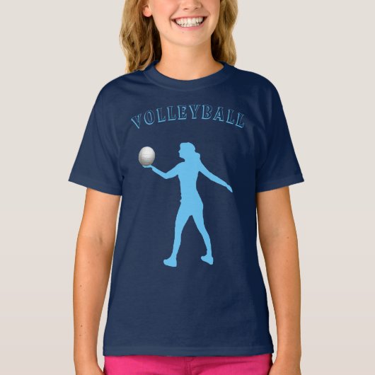 T-shirt filles volleyball avec son nom (Devant)