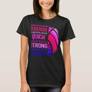T-shirt Filles Volleyball Rose Design Drôle Citation Ados