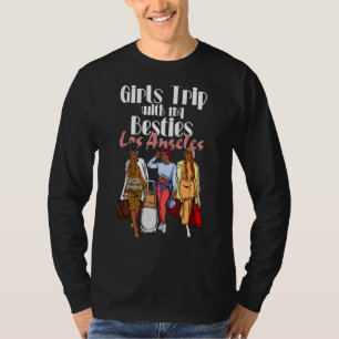 T-shirt Filles Voyage Los Angeles Besties Pour Melanin Bla