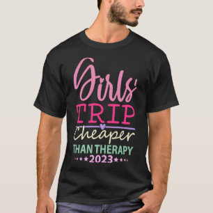T-shirt Filles Voyage Moins Cher Que Thérapie 2023 Filles