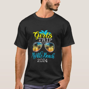T-shirt Filles Voyage Myrtle Beach 2024 FEMMES Week-end Na
