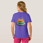 T-shirt Filles's Basic Birthday Cake Fun & Festive Style (Dos entier)