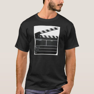 T-shirt Film de clapet d'ardoise de film de bardeau