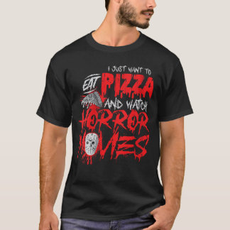 T-shirt Film d'horreur effrayant pour femmes Je veux juste