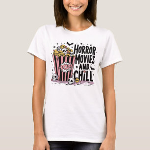 T-shirt Film d'horreur Film d'horreur Popcorn Shirt