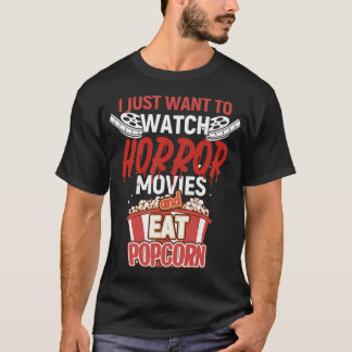 T-shirt Film d'horreur Popcorn
