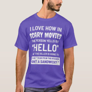 T-shirt Film d'horreur pour femmes Bonjour Fan Halloween V