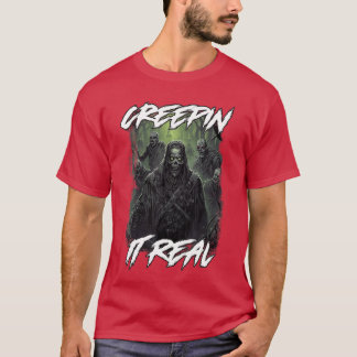T-shirt Film d'horreur rétro Halloween Zombies Creepin It