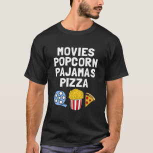 T-shirt Films de dépendant au pop-corn Pyjama Popcorn Pizz