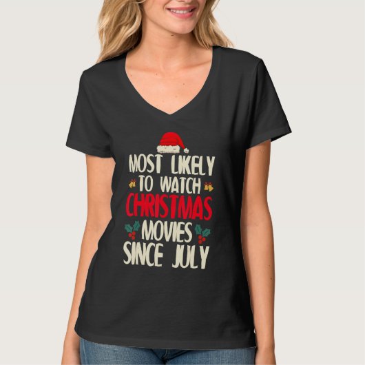 T-shirt Films De Noël Les Plus Susceptibles De Regarder No (Devant)