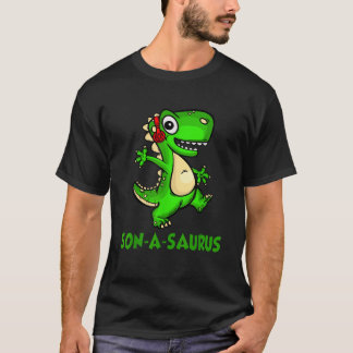 T-shirt Fils A Saurus Famille Saurus Dinosaure Corresponda