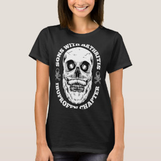 T-shirt Fils avec arthrite Biker Humour de retraite du crâ