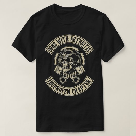 T-shirt Fils Avec Arthrite Ibuprofène Chapitre Funny Biker (Design devant)