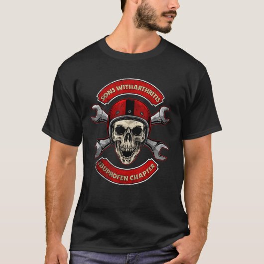 T-shirt Fils avec arthrite Ibuprofène Chapitre Père Moteur (Devant)