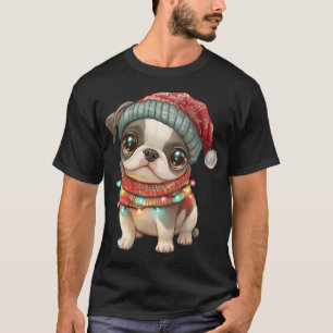 T-shirt Fils clignotants enroulés autour d'un chien