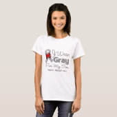 T-shirt Fils - conscience grise de ruban (Devant entier)
