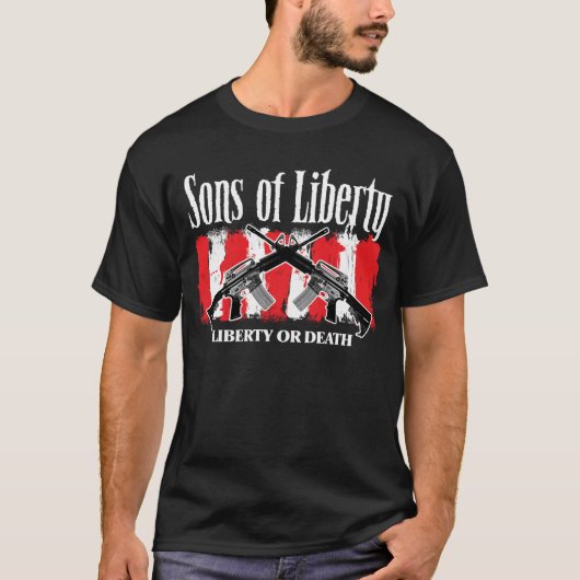 T-shirt Fils de chemise bilatérale de LIBERTÉ OU de MORT (Devant)