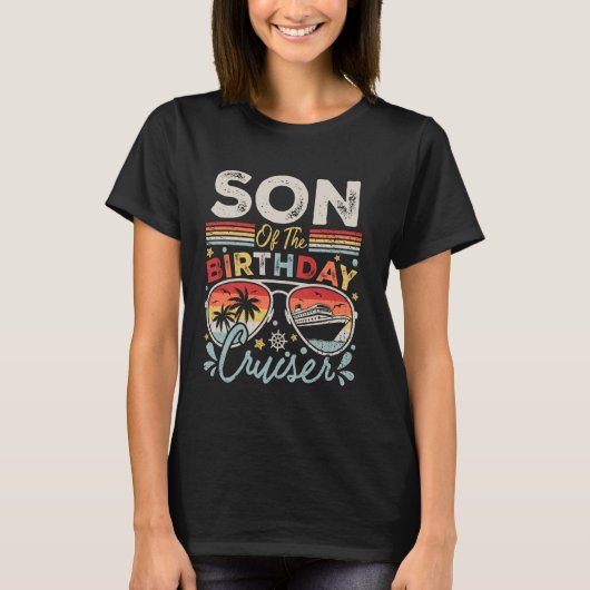 T-shirt Fils De L'Anniversaire Cruiser Lunettes De Soleil  (Devant)