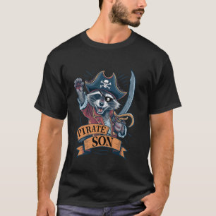 T-shirt Fils de pirate Raton laveur Déguisement de pirate