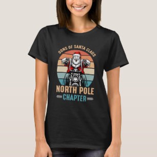 T-shirt Fils De Vélo De Noël De Père Noël Anarchie Pôle No