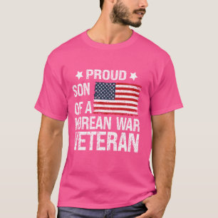 T-shirt Fils Fiers D'Un Vétéran Militaire De Guerre Coréen