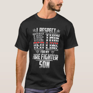 T-shirt Fils Fire Fighter Mince Ligne rouge