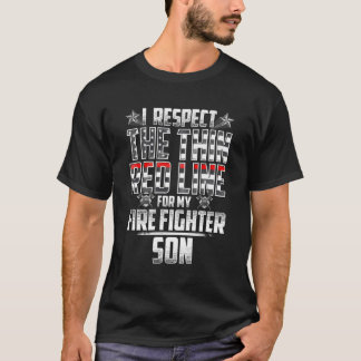 T-shirt Fils Fire Fighter Mince Ligne rouge