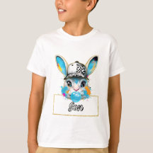T-Shirt Fils Lapin de Pâques Bulle